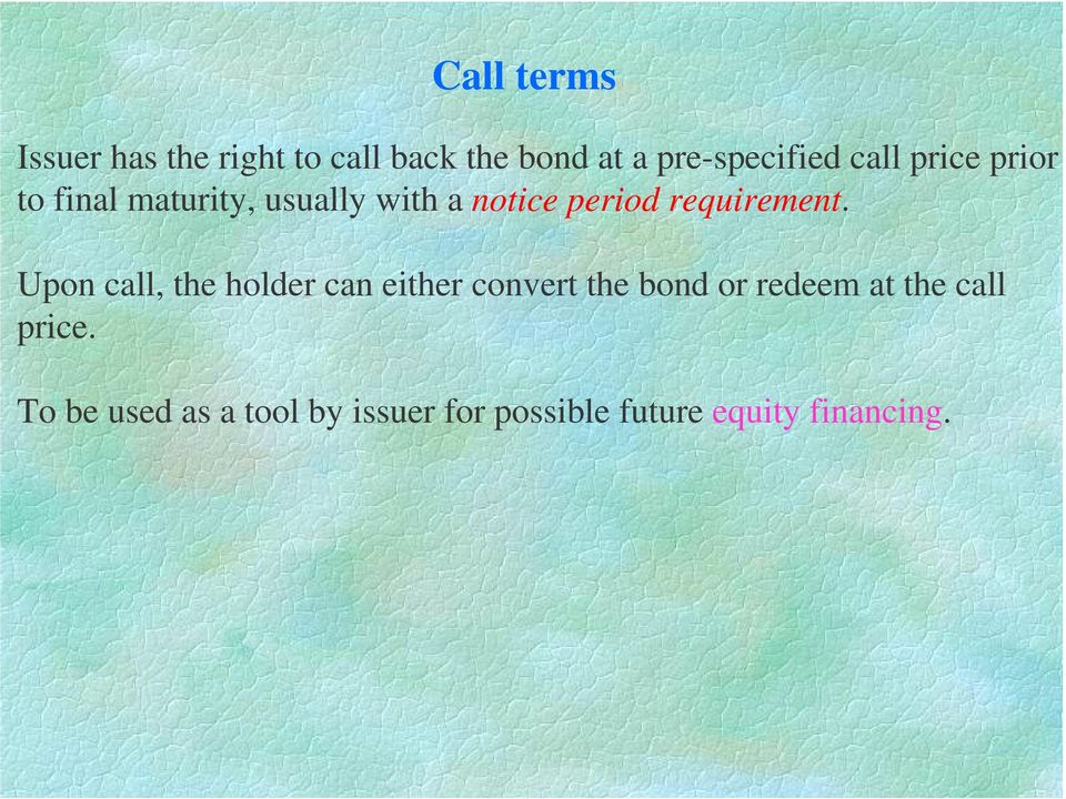 bond call price