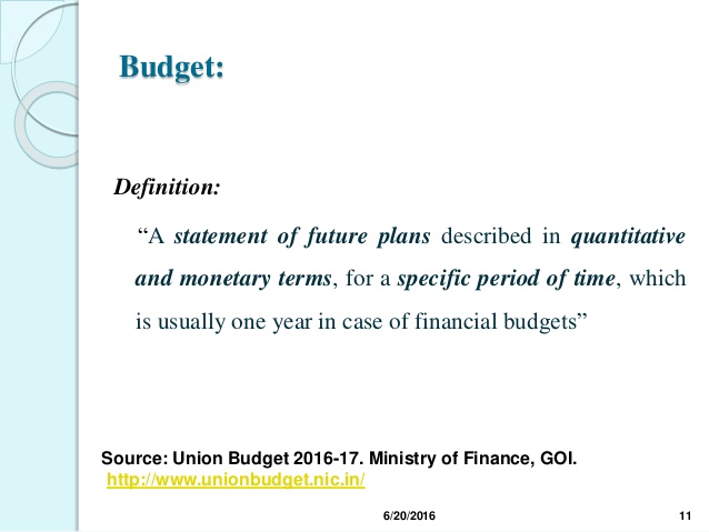 budget definiton